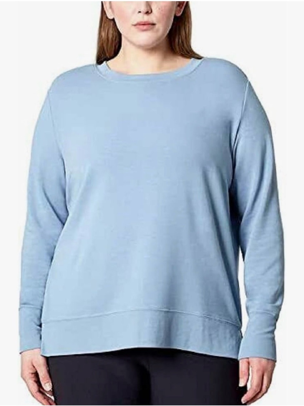 Mondetta *NWT* Women's Long Sleeve Brushed Tunic Sweater in Ashley Blue
